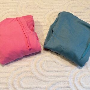 Pink and Blue Women's Hoodies